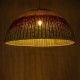 GloboStar® CABALLEROS 02062 Boho Κρεμαστό Φωτιστικό Καμπάνα Μονόφωτο 1 x E27 IP20 Πολύχρωμο Ξύλο - Μ100 x Π100 x Υ53cm