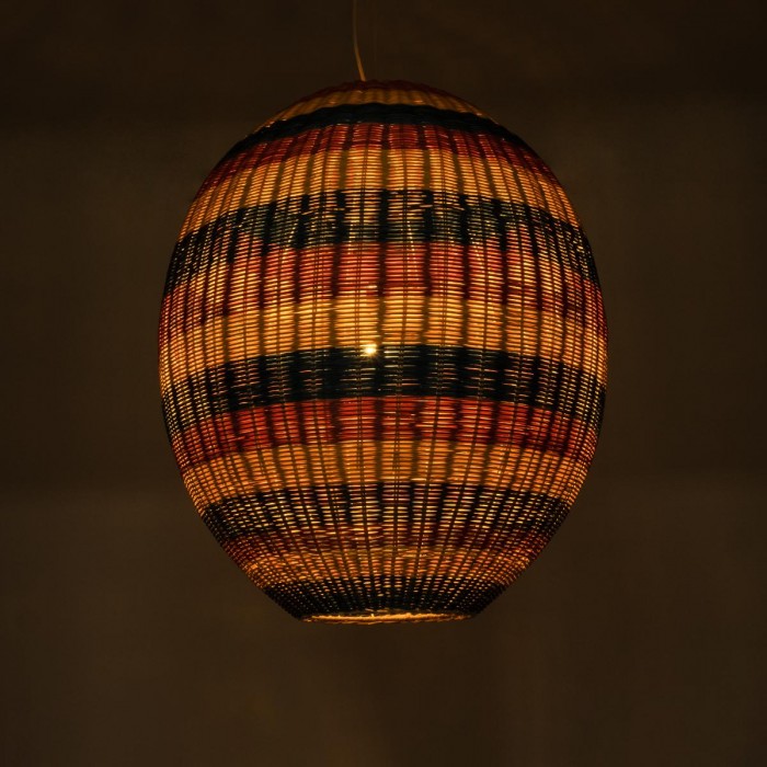 GloboStar® CABALLEROS 02066 Boho Κρεμαστό Φωτιστικό Πλέγμα Μονόφωτο 1 x E27 IP20 Πολύχρωμο Ξύλο - Μ70 x Π70 x Υ80cm GloboStar® CABALLEROS 02066 Boho Κρεμαστό Φωτιστικό Πλέγμα Μονόφωτο 1 x E27 IP20 Πολύχρωμο Ξύλο - Μ70 x Π70 x Υ80cm