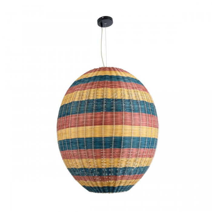 GloboStar® CABALLEROS 02066 Boho Κρεμαστό Φωτιστικό Πλέγμα Μονόφωτο 1 x E27 IP20 Πολύχρωμο Ξύλο - Μ70 x Π70 x Υ80cm GloboStar® CABALLEROS 02066 Boho Κρεμαστό Φωτιστικό Πλέγμα Μονόφωτο 1 x E27 IP20 Πολύχρωμο Ξύλο - Μ70 x Π70 x Υ80cm