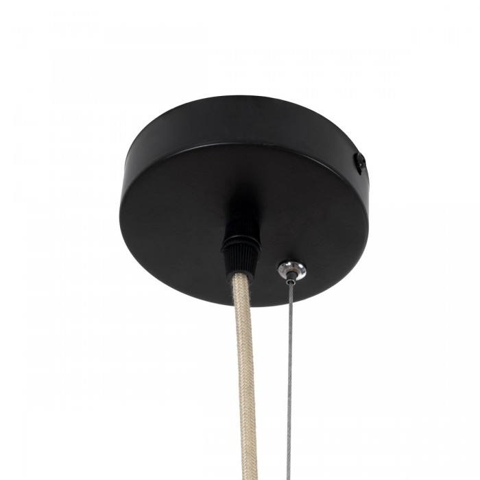 GloboStar® ARCHIPELAGO 02067 Boho Κρεμαστό Φωτιστικό Οροφής Μονόφωτο 1 x E27 AC220-240V IP20 - Φ100 x Υ120cm - Μπεζ Ξύλινο Πλέγμα