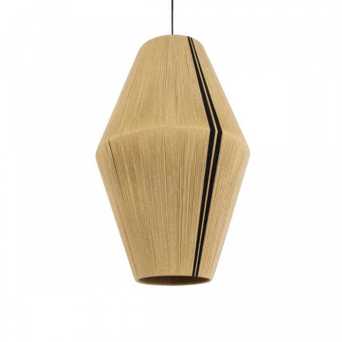 GloboStar® SALERNO 02077 Boho Κρεμαστό Φωτιστικό Πλέγμα Μονόφωτο 1 x E27 IP20 Μπεζ & Μαύρο Σχοινί - Μ50 x Π50 x Υ80cm GloboStar® SALERNO 02077 Boho Κρεμαστό Φωτιστικό Πλέγμα Μονόφωτο 1 x E27 IP20 Μπεζ & Μαύρο Σχοινί - Μ50 x Π50 x Υ80cm