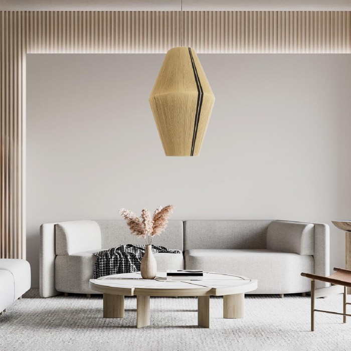 GloboStar® SALERNO 02077 Boho Κρεμαστό Φωτιστικό Πλέγμα Μονόφωτο 1 x E27 IP20 Μπεζ & Μαύρο Σχοινί - Μ50 x Π50 x Υ80cm GloboStar® SALERNO 02077 Boho Κρεμαστό Φωτιστικό Πλέγμα Μονόφωτο 1 x E27 IP20 Μπεζ & Μαύρο Σχοινί - Μ50 x Π50 x Υ80cm