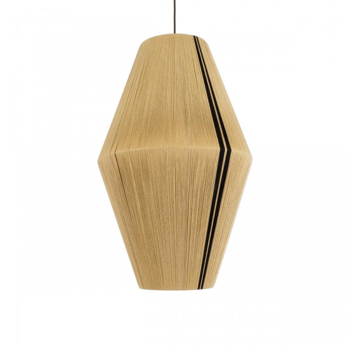 GloboStar® SALERNO 02077 Boho Κρεμαστό Φωτιστικό Πλέγμα Μονόφωτο 1 x E27 IP20 Μπεζ & Μαύρο Σχοινί - Μ50 x Π50 x Υ80cm GloboStar® SALERNO 02077 Boho Κρεμαστό Φωτιστικό Πλέγμα Μονόφωτο 1 x E27 IP20 Μπεζ & Μαύρο Σχοινί - Μ50 x Π50 x Υ80cm