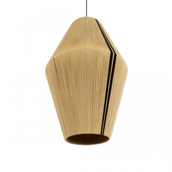 GloboStar® SALERNO 02077 Boho Κρεμαστό Φωτιστικό Πλέγμα Μονόφωτο 1 x E27 IP20 Μπεζ & Μαύρο Σχοινί - Μ50 x Π50 x Υ80cm GloboStar® SALERNO 02077 Boho Κρεμαστό Φωτιστικό Πλέγμα Μονόφωτο 1 x E27 IP20 Μπεζ & Μαύρο Σχοινί - Μ50 x Π50 x Υ80cm