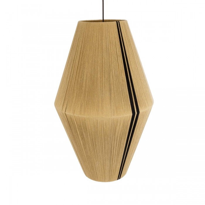 GloboStar® SALERNO 02077 Boho Κρεμαστό Φωτιστικό Πλέγμα Μονόφωτο 1 x E27 IP20 Μπεζ & Μαύρο Σχοινί - Μ50 x Π50 x Υ80cm GloboStar® SALERNO 02077 Boho Κρεμαστό Φωτιστικό Πλέγμα Μονόφωτο 1 x E27 IP20 Μπεζ & Μαύρο Σχοινί - Μ50 x Π50 x Υ80cm