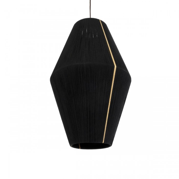 GloboStar® SALERNO 02078 Boho Κρεμαστό Φωτιστικό Πλέγμα Μονόφωτο 1 x E27 IP20 Μαύρο & Μπεζ Σχοινί - Μ50 x Π50 x Υ80cm GloboStar® SALERNO 02078 Boho Κρεμαστό Φωτιστικό Πλέγμα Μονόφωτο 1 x E27 IP20 Μαύρο & Μπεζ Σχοινί - Μ50 x Π50 x Υ80cm