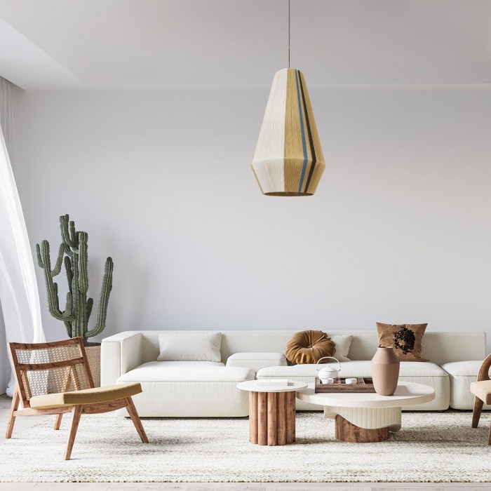 GloboStar® SALERNO 02079 Boho Κρεμαστό Φωτιστικό Πλέγμα Μονόφωτο 1 x E27 IP20 Πολύχρωμο Σχοινί - Μ50 x Π50 x Υ90cm GloboStar® SALERNO 02079 Boho Κρεμαστό Φωτιστικό Πλέγμα Μονόφωτο 1 x E27 IP20 Πολύχρωμο Σχοινί - Μ50 x Π50 x Υ90cm