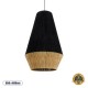GloboStar® SALERNO 02080 Boho Κρεμαστό Φωτιστικό Πλέγμα Μονόφωτο 1 x E27 IP20 Μαύρο & Μπεζ Σχοινί - Μ50 x Π50 x Υ80cm GloboStar® SALERNO 02080 Boho Κρεμαστό Φωτιστικό Πλέγμα Μονόφωτο 1 x E27 IP20 Μαύρο & Μπεζ Σχοινί - Μ50 x Π50 x Υ80cm