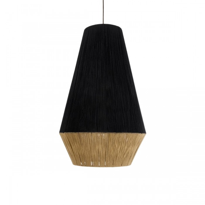 GloboStar® SALERNO 02080 Boho Κρεμαστό Φωτιστικό Πλέγμα Μονόφωτο 1 x E27 IP20 Μαύρο & Μπεζ Σχοινί - Μ50 x Π50 x Υ80cm GloboStar® SALERNO 02080 Boho Κρεμαστό Φωτιστικό Πλέγμα Μονόφωτο 1 x E27 IP20 Μαύρο & Μπεζ Σχοινί - Μ50 x Π50 x Υ80cm