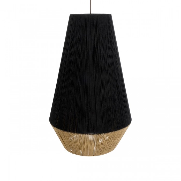 GloboStar® SALERNO 02080 Boho Κρεμαστό Φωτιστικό Πλέγμα Μονόφωτο 1 x E27 IP20 Μαύρο & Μπεζ Σχοινί - Μ50 x Π50 x Υ80cm GloboStar® SALERNO 02080 Boho Κρεμαστό Φωτιστικό Πλέγμα Μονόφωτο 1 x E27 IP20 Μαύρο & Μπεζ Σχοινί - Μ50 x Π50 x Υ80cm