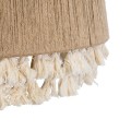 GloboStar® PUERTORICO 02093 Boho Κρεμαστό Φωτιστικό Καμπάνα Τρίφωτο 3 x E27 IP20 Μπεζ & Λευκό Σχοινί - Μ80 x Π80 x Υ80cm