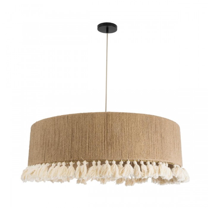 GloboStar® PUERTORICO 02095 Boho Κρεμαστό Φωτιστικό Καπέλο Τριφωτο 3 x E27 IP20 Μπεζ & Λευκό Σχοινί - Μ80 x Π80 x Υ27cm GloboStar® PUERTORICO 02095 Boho Κρεμαστό Φωτιστικό Καπέλο Τριφωτο 3 x E27 IP20 Μπεζ & Λευκό Σχοινί - Μ80 x Π80 x Υ27cm