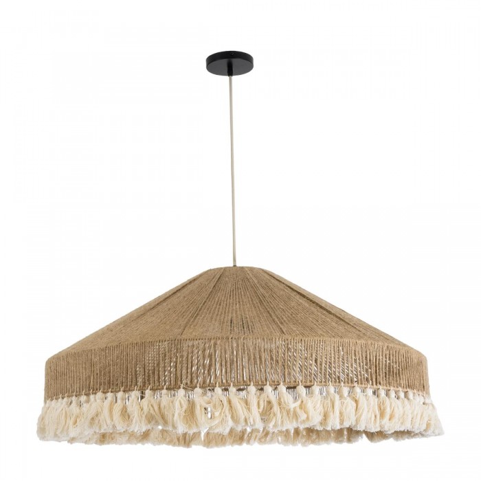 GloboStar® PUERTORICO 02099 Boho Κρεμαστό Φωτιστικό Καμπάνα Τριφωτο 3 x E27 IP20 Μπεζ & Λευκό Σχοινί - Μ80 x Π80 x Υ35cm GloboStar® PUERTORICO 02099 Boho Κρεμαστό Φωτιστικό Καμπάνα Τριφωτο 3 x E27 IP20 Μπεζ & Λευκό Σχοινί - Μ80 x Π80 x Υ35cm