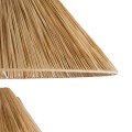 GloboStar® LUANA 02108 Boho Επιδαπέδιο Φωτιστικό Μονόφωτο 1 x E27 AC220-240V IP20 - Φ60 x Υ150cm - Μπεζ Φυσική Ράφια Νήμα Καπέλο