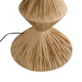 GloboStar® LUANA 02108 Boho Επιδαπέδιο Φωτιστικό Μονόφωτο 1 x E27 AC220-240V IP20 - Φ60 x Υ150cm - Μπεζ Φυσική Ράφια Νήμα Καπέλο