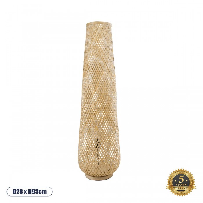 GloboStar® MAMIZU 02109 Boho Επιδαπέδιο Φωτιστικό Μονόφωτο 1 x E27 AC220-240V IP20 - Φ28 x Υ93cm - Μπεζ Ξύλινο Μπαμπού Πλέγμα GloboStar® MAMIZU 02109 Boho Επιδαπέδιο Φωτιστικό Μονόφωτο 1 x E27 AC220-240V IP20 - Φ28 x Υ93cm - Μπεζ Ξύλινο Μπαμπού Πλέγμα