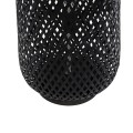 GloboStar® MAMIZU 02110 Boho Επιδαπέδιο Φωτιστικό Μονόφωτο 1 x E27 AC220-240V IP20 - Φ28 x Υ93cm - Μαύρο Ξύλινο Μπαμπού Πλέγμα