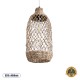 GloboStar® ECUADOR 02116 Boho Κρεμαστό Φωτιστικό Οροφής Μονόφωτο 1 x E27 AC220-240V IP20 - Φ23 x Υ50cm - Μπεζ Seagrass - Φύκι Πλέγμα Καμπάνα