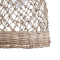 GloboStar® ECUADOR 02118 Boho Κρεμαστό Φωτιστικό Οροφής Μονόφωτο 1 x E27 AC220-240V IP20 - Φ25 x Υ35cm - Μπεζ Seagrass - Φύκι Πλέγμα Καμπάνα