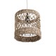 GloboStar® ECUADOR 02120 Boho Κρεμαστό Φωτιστικό Οροφής Μονόφωτο 1 x E27 AC220-240V IP20 - Φ20 x Υ20cm - Μπεζ Seagrass - Φύκι Πλέγμα