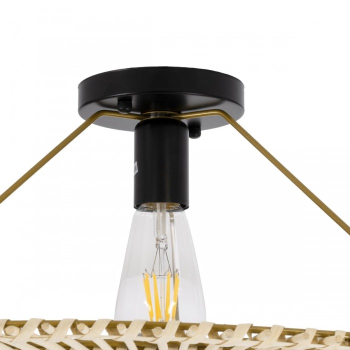 GloboStar® PALERMO 02152 Boho Φωτιστικό Οροφής Μονόφωτο 1 x E27 AC220-240V IP20 - Φ60 x Υ36cm - Μπεζ Ξύλινο Μπαμπού Πλέγμα GloboStar® PALERMO 02152 Boho Φωτιστικό Οροφής Μονόφωτο 1 x E27 AC220-240V IP20 - Φ60 x Υ36cm - Μπεζ Ξύλινο Μπαμπού Πλέγμα