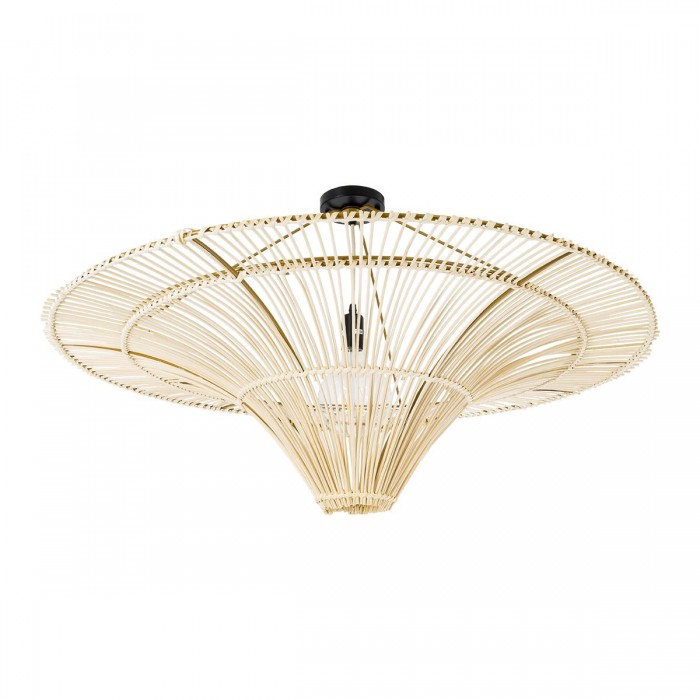 GloboStar® PALERMO 02153 Boho Φωτιστικό Οροφής Μονόφωτο 1 x E27 AC220-240V IP20 - Φ100 x Υ55cm - Μπεζ Ξύλινο Μπαμπού Πλέγμα GloboStar® PALERMO 02153 Boho Φωτιστικό Οροφής Μονόφωτο 1 x E27 AC220-240V IP20 - Φ100 x Υ55cm - Μπεζ Ξύλινο Μπαμπού Πλέγμα