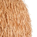 GloboStar® GUADELOUPE 02156 Boho Κρεμαστό Φωτιστικό Καμπάνα Μονόφωτο 1 x E27 IP20 Μπεζ Ράφια - Μ120 x Π120 x Υ100cm