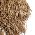 GloboStar® GUADELOUPE 02158 Boho Κρεμαστό Φωτιστικό Πλέγμα Μονόφωτο 1 x E27 IP20 Μπεζ Ράφια - Μ80 x Π80 x Υ60cm