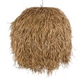 GloboStar® GUADELOUPE 02159 Boho Κρεμαστό Φωτιστικό Πλέγμα Μονόφωτο 1 x E27 IP20 Μπεζ Ράφια - Μ120 x Π120 x Υ100cm