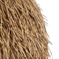 GloboStar® GUADELOUPE 02159 Boho Κρεμαστό Φωτιστικό Πλέγμα Μονόφωτο 1 x E27 IP20 Μπεζ Ράφια - Μ120 x Π120 x Υ100cm