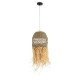 GloboStar® SAINTLUCIA 02160 Boho Κρεμαστό Φωτιστικό Πλέγμα Μονόφωτο 1 x E27 IP20 Καφέ Ράφια - Μ30 x Π30 x Υ90cm GloboStar® SAINTLUCIA 02160 Boho Κρεμαστό Φωτιστικό Πλέγμα Μονόφωτο 1 x E27 IP20 Καφέ Ράφια - Μ30 x Π30 x Υ90cm