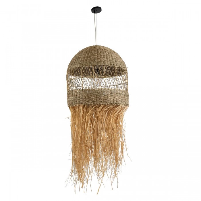 GloboStar® SAINTLUCIA 02161 Boho Κρεμαστό Φωτιστικό Πλεγμα Μονόφωτο 1 x E27 IP20 Μπεζ Ράφια - Μ66 x Π66 x Υ120cm GloboStar® SAINTLUCIA 02161 Boho Κρεμαστό Φωτιστικό Πλεγμα Μονόφωτο 1 x E27 IP20 Μπεζ Ράφια - Μ66 x Π66 x Υ120cm