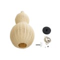 GloboStar® KINGSTOWN 02168 Boho Κρεμαστό Φωτιστικό Οροφής Μονόφωτο 1 x E27 AC220-240V IP20 - Φ30 x Υ60cm - Μπεζ Ξύλινο Μπαμπού Πλέγμα