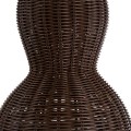 GloboStar® KINGSTOWN 02169 Boho Κρεμαστό Φωτιστικό Οροφής Μονόφωτο 1 x E27 AC220-240V IP20 - Φ30 x Υ60cm - Καφέ Ξύλινο Μπαμπού Πλέγμα