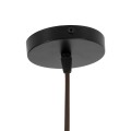 GloboStar® KINGSTOWN 02169 Boho Κρεμαστό Φωτιστικό Οροφής Μονόφωτο 1 x E27 AC220-240V IP20 - Φ30 x Υ60cm - Καφέ Ξύλινο Μπαμπού Πλέγμα