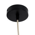 GloboStar® MIHIRO 02172 Boho Κρεμαστό Φωτιστικό Οροφής Μονόφωτο 1 x E27 AC220-240V IP20 - Φ32 x Υ56cm - Καφέ Ξύλινο Πλέγμα