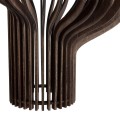 GloboStar® MIHIRO 02173 Boho Κρεμαστό Φωτιστικό Οροφής Μονόφωτο 1 x E27 AC220-240V IP20 - Φ32 x Υ56cm - Καφέ Σκούρο Ξύλινο Πλέγμα