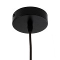 GloboStar® MIHIRO 02173 Boho Κρεμαστό Φωτιστικό Οροφής Μονόφωτο 1 x E27 AC220-240V IP20 - Φ32 x Υ56cm - Καφέ Σκούρο Ξύλινο Πλέγμα