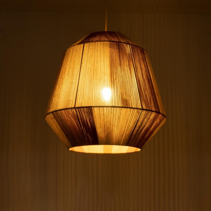 GloboStar® SALERNO 02187 Boho Κρεμαστό Φωτιστικό Πλέγμα Μονόφωτο 1 x E27 IP20 Πολύχρωμο Σχοινί - Μ50 x Π50 x Υ50cm GloboStar® SALERNO 02187 Boho Κρεμαστό Φωτιστικό Πλέγμα Μονόφωτο 1 x E27 IP20 Πολύχρωμο Σχοινί - Μ50 x Π50 x Υ50cm