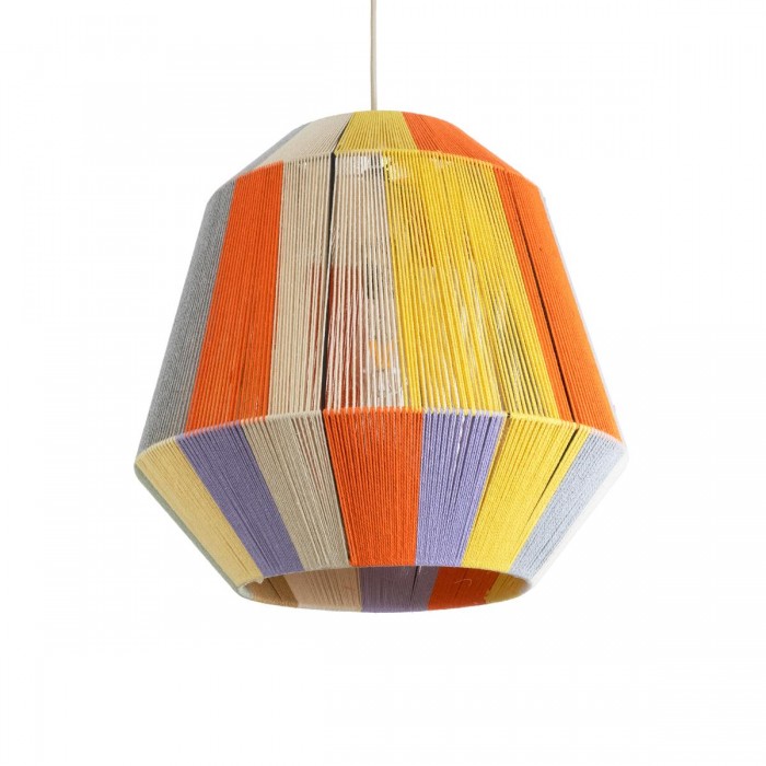 GloboStar® SALERNO 02188 Boho Κρεμαστό Φωτιστικό Πλέγμα Μονόφωτο 1 x E27 IP20 Πολύχρωμο Σχοινί - Μ50 x Π50 x Υ50cm GloboStar® SALERNO 02188 Boho Κρεμαστό Φωτιστικό Πλέγμα Μονόφωτο 1 x E27 IP20 Πολύχρωμο Σχοινί - Μ50 x Π50 x Υ50cm