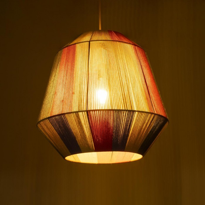 GloboStar® SALERNO 02188 Boho Κρεμαστό Φωτιστικό Πλέγμα Μονόφωτο 1 x E27 IP20 Πολύχρωμο Σχοινί - Μ50 x Π50 x Υ50cm GloboStar® SALERNO 02188 Boho Κρεμαστό Φωτιστικό Πλέγμα Μονόφωτο 1 x E27 IP20 Πολύχρωμο Σχοινί - Μ50 x Π50 x Υ50cm