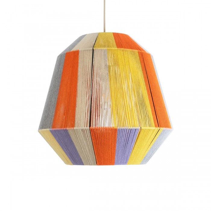 GloboStar® SALERNO 02188 Boho Κρεμαστό Φωτιστικό Πλέγμα Μονόφωτο 1 x E27 IP20 Πολύχρωμο Σχοινί - Μ50 x Π50 x Υ50cm GloboStar® SALERNO 02188 Boho Κρεμαστό Φωτιστικό Πλέγμα Μονόφωτο 1 x E27 IP20 Πολύχρωμο Σχοινί - Μ50 x Π50 x Υ50cm