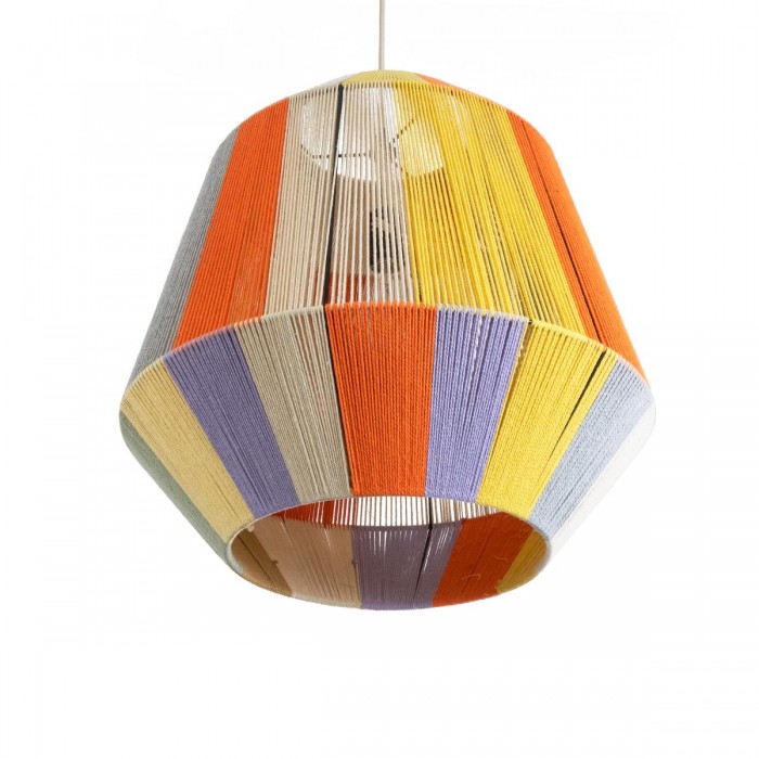 GloboStar® SALERNO 02188 Boho Κρεμαστό Φωτιστικό Πλέγμα Μονόφωτο 1 x E27 IP20 Πολύχρωμο Σχοινί - Μ50 x Π50 x Υ50cm GloboStar® SALERNO 02188 Boho Κρεμαστό Φωτιστικό Πλέγμα Μονόφωτο 1 x E27 IP20 Πολύχρωμο Σχοινί - Μ50 x Π50 x Υ50cm