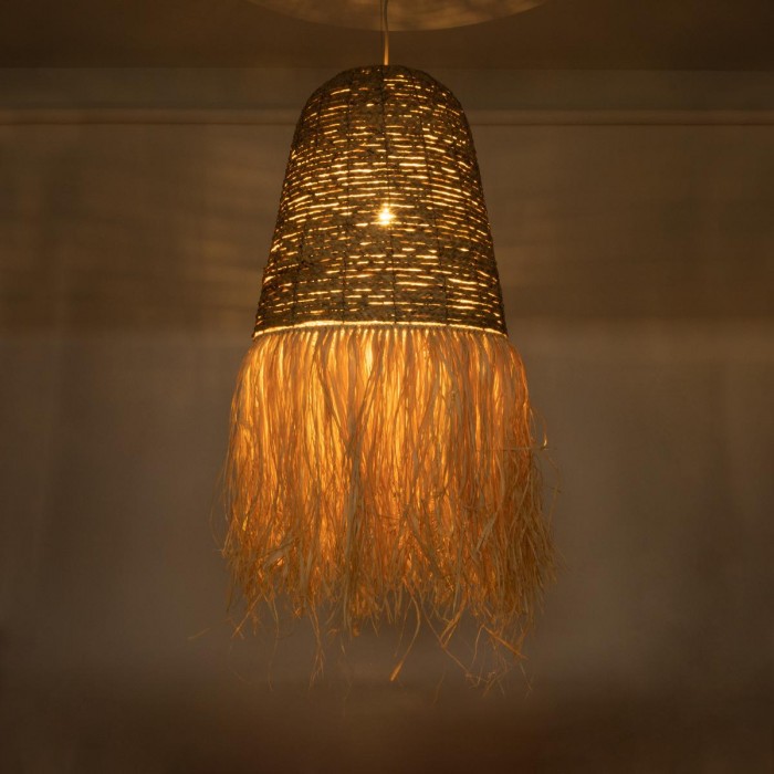 GloboStar® PORTOFERRAIO 02190 Boho Κρεμαστό Φωτιστικό Πλέγμα Μονόφωτο 1 x E27 IP20 Μπεζ Ράφια - Μ60 x Π60 x Υ120cm GloboStar® PORTOFERRAIO 02190 Boho Κρεμαστό Φωτιστικό Πλέγμα Μονόφωτο 1 x E27 IP20 Μπεζ Ράφια - Μ60 x Π60 x Υ120cm