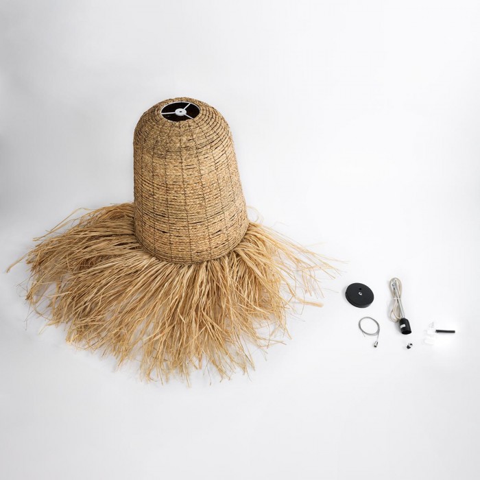 GloboStar® PORTOFERRAIO 02190 Boho Κρεμαστό Φωτιστικό Πλέγμα Μονόφωτο 1 x E27 IP20 Μπεζ Ράφια - Μ60 x Π60 x Υ120cm GloboStar® PORTOFERRAIO 02190 Boho Κρεμαστό Φωτιστικό Πλέγμα Μονόφωτο 1 x E27 IP20 Μπεζ Ράφια - Μ60 x Π60 x Υ120cm