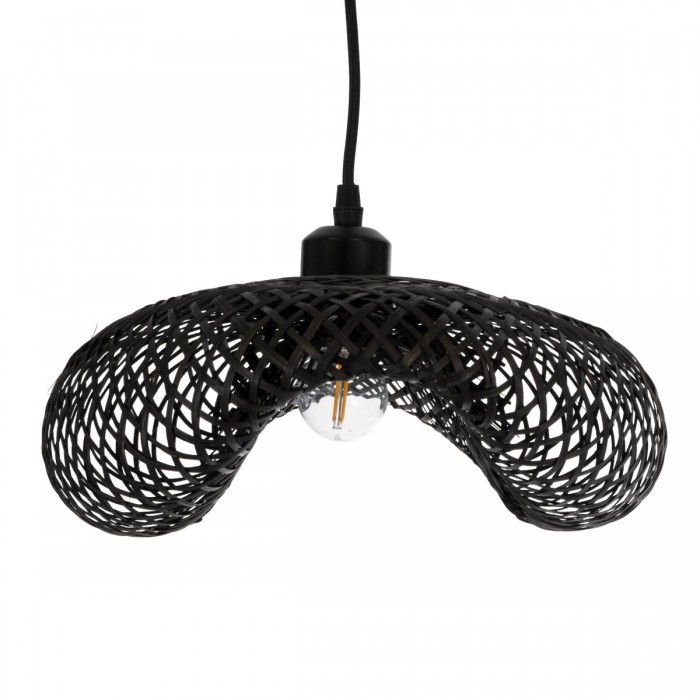 GloboStar® MEXICO 02200 Boho Κρεμαστό Φωτιστικό Οροφής Μονόφωτο 1 x E27 AC220-240V IP20 - Μ40 x Π30 x Υ13cm - Μαύρο Ξύλινο Μπαμπού Πλέγμα GloboStar® MEXICO 02200 Boho Κρεμαστό Φωτιστικό Οροφής Μονόφωτο 1 x E27 AC220-240V IP20 - Μ40 x Π30 x Υ13cm - Μαύρο Ξύλινο Μπαμπού Πλέγμα