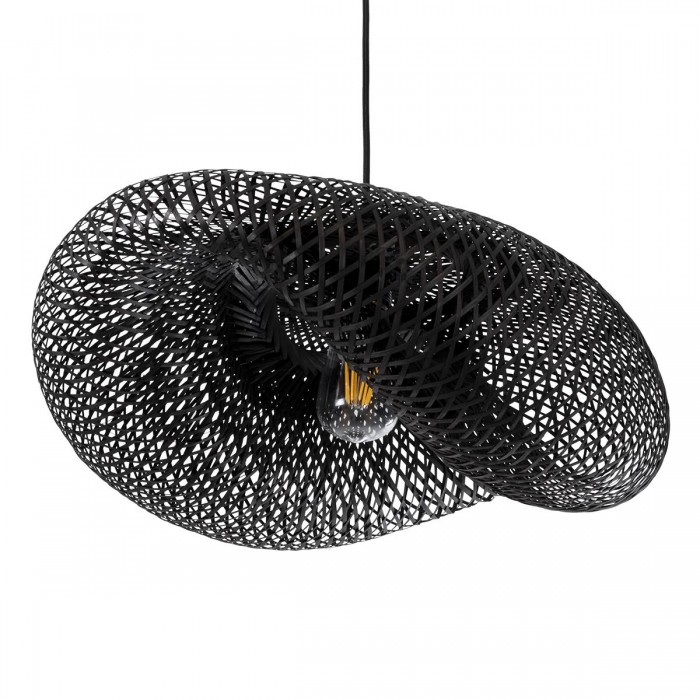 GloboStar® MEXICO 02201 Boho Κρεμαστό Φωτιστικό Οροφής Μονόφωτο 1 x E27 AC220-240V IP20 - Μ65 x Π45 x Υ18cm - Μαύρο Ξύλινο Μπαμπού Πλέγμα GloboStar® MEXICO 02201 Boho Κρεμαστό Φωτιστικό Οροφής Μονόφωτο 1 x E27 AC220-240V IP20 - Μ65 x Π45 x Υ18cm - Μαύρο Ξύλινο Μπαμπού Πλέγμα