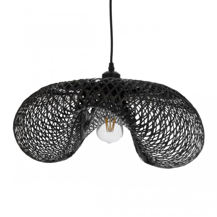 GloboStar® MEXICO 02201 Boho Κρεμαστό Φωτιστικό Οροφής Μονόφωτο 1 x E27 AC220-240V IP20 - Μ65 x Π45 x Υ18cm - Μαύρο Ξύλινο Μπαμπού Πλέγμα GloboStar® MEXICO 02201 Boho Κρεμαστό Φωτιστικό Οροφής Μονόφωτο 1 x E27 AC220-240V IP20 - Μ65 x Π45 x Υ18cm - Μαύρο Ξύλινο Μπαμπού Πλέγμα