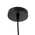 GloboStar® MEXICO 02202 Boho Κρεμαστό Φωτιστικό Οροφής Μονόφωτο 1 x E27 AC220-240V IP20 - Μ85 x Π50 x Υ30cm - Μαύρο Ξύλινο Μπαμπού Πλέγμα
