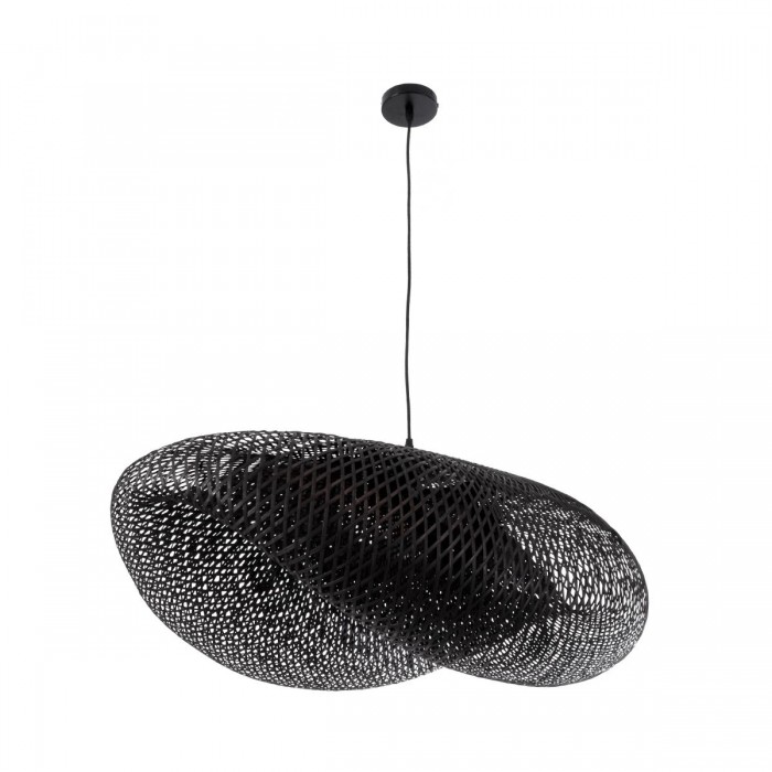 GloboStar® MEXICO 02203 Boho Κρεμαστό Φωτιστικό Οροφής Μονόφωτο 1 x E27 AC220-240V IP20 - Μ100 x Π62 x Υ33cm - Μαύρο Ξύλινο Μπαμπού Πλέγμα GloboStar® MEXICO 02203 Boho Κρεμαστό Φωτιστικό Οροφής Μονόφωτο 1 x E27 AC220-240V IP20 - Μ100 x Π62 x Υ33cm - Μαύρο Ξύλινο Μπαμπού Πλέγμα